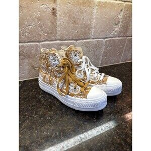 Converse Chuck Taylor All Star Platform High 'Fall Florals - Wheat - Women’s 7